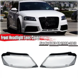Left/Right Headlight Lens Cover For Audi A3 8P S-line S3 RS3 Facelift All Model 2008 2009 2010 2011 2012 Transparent Lampshade