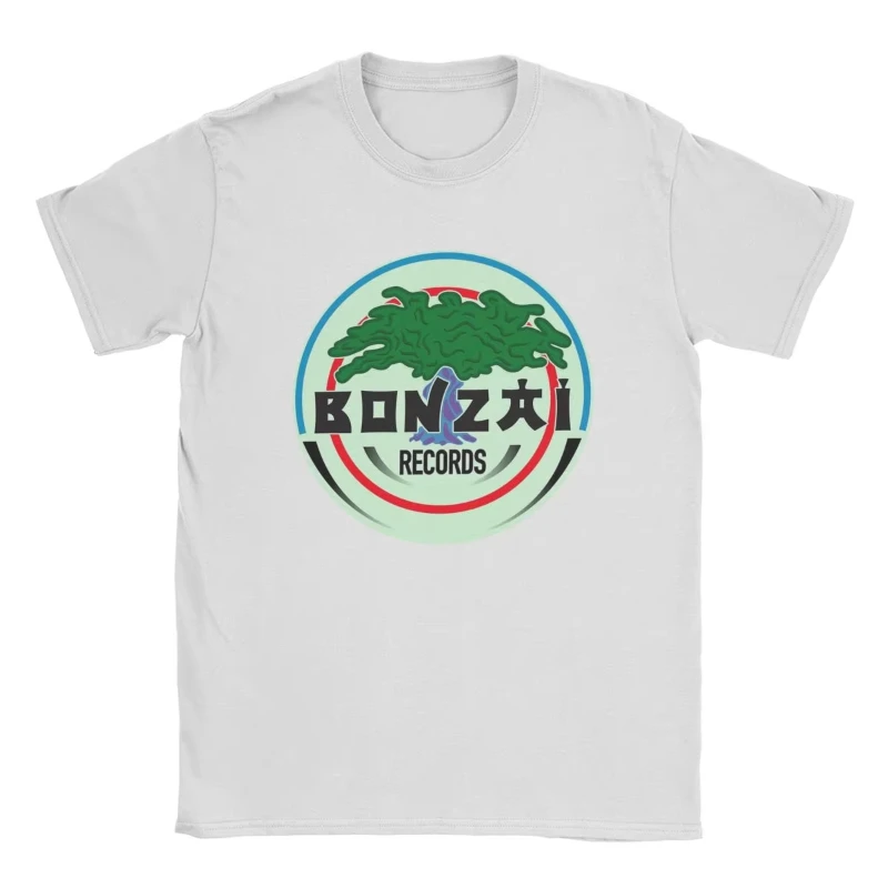 Bonzai Records T Shirt for Men Pure Cotton Cool T-Shirts O Neck Tee Shirt Short Sleeve Clothes Gift Idea