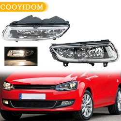 Car Front Bumper Fog Lights For Volkswagen Polo MK8 6R 2011 2012 2013 Daytime Running Lights Assembly 6RD941699 6RD941700