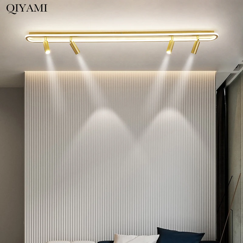 New Modern Long LED Ceiling Lights For Living Dining Room Bedroom Background Corridor Aisle Spotlight Indoor Lighting Deco Lamps