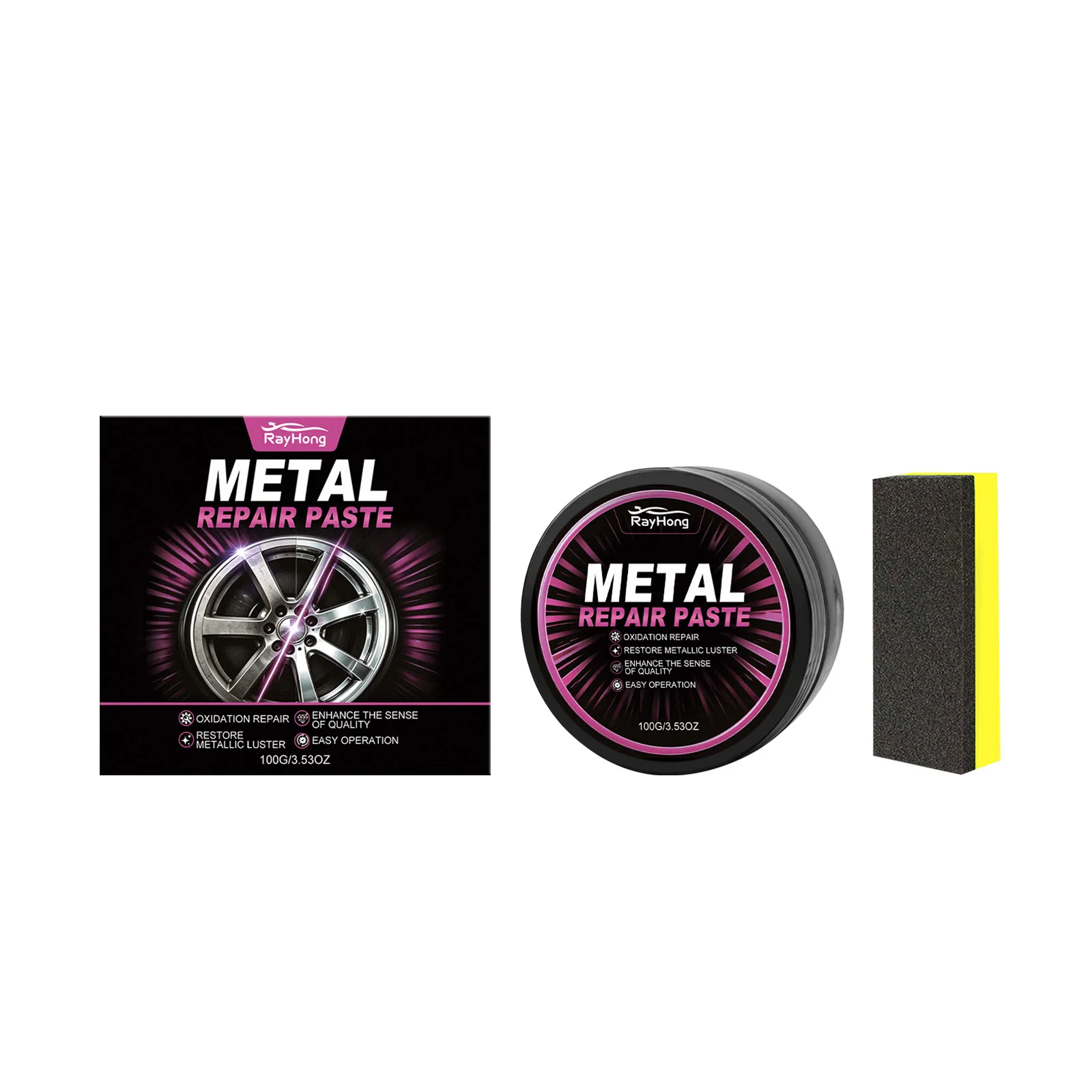Chrome plating care paste for car metal rust removal, polishing, chrome plating surface cleaning, daily care paste