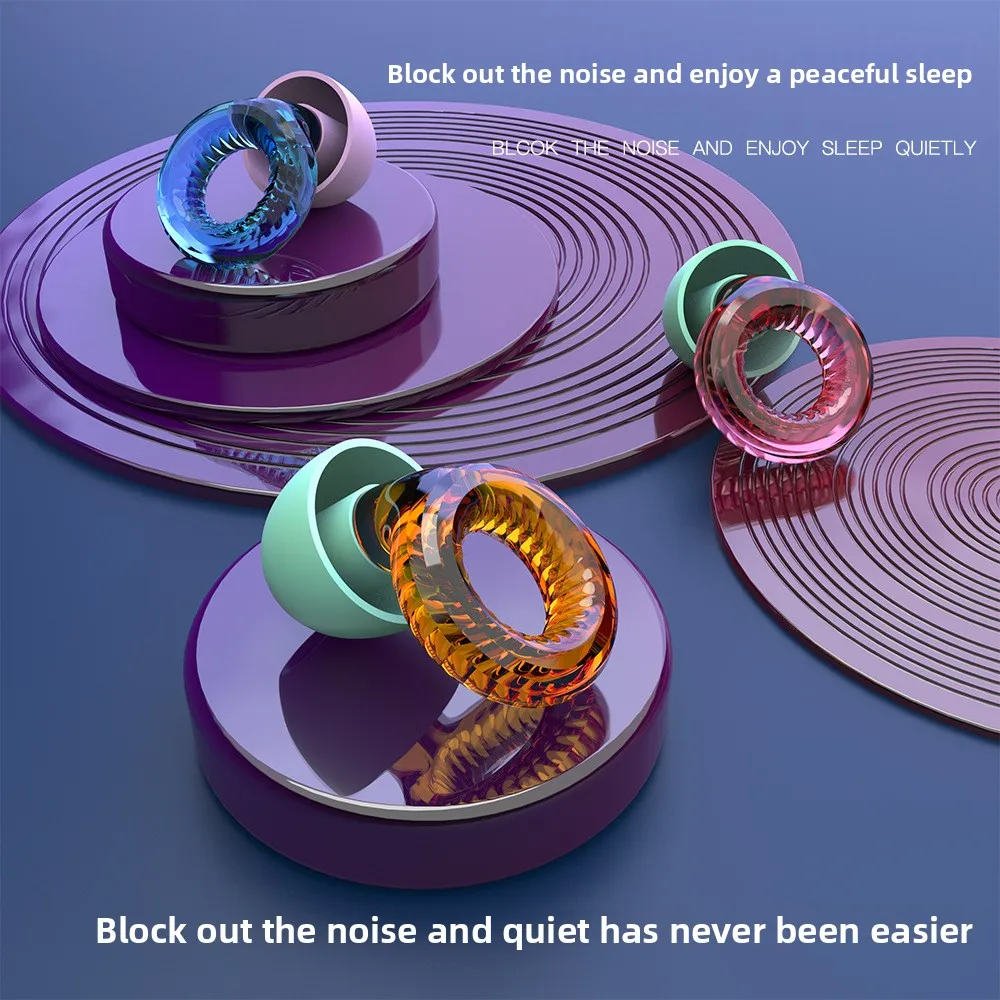 Silicone Noise-Cancelling Earplugs, Soundproof Hearing Protection Ear Plugs for Peaceful Slumber, Cross-Border New Product
