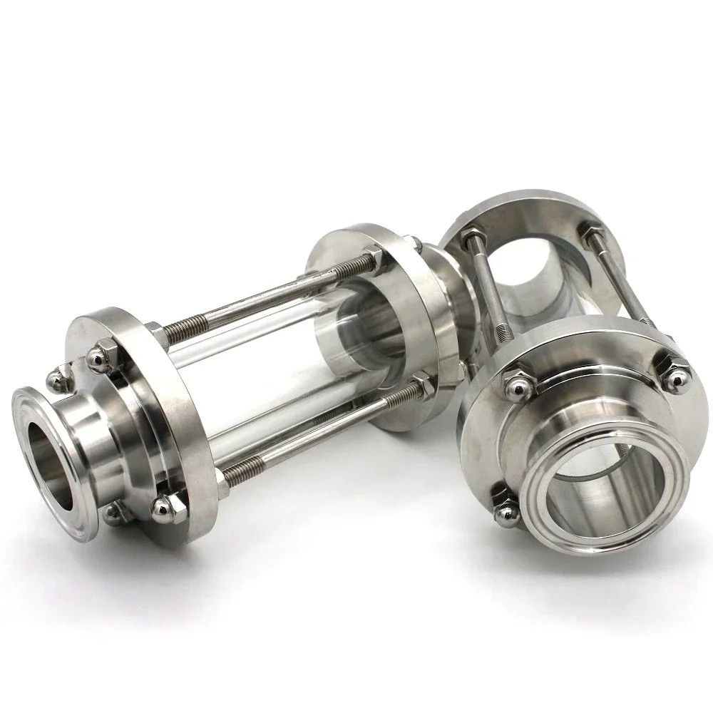 Clamp Sanitay Flow Sight Glass Diopter Fit SS304 Fitting Homebrew Diary Product