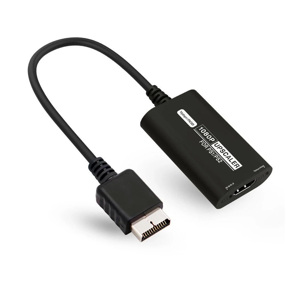 Adaptador convertidor RGBS YPbPr Upscaler 1080P HDMI para consola de juegos PS1, PS One Fat y Slim PS2