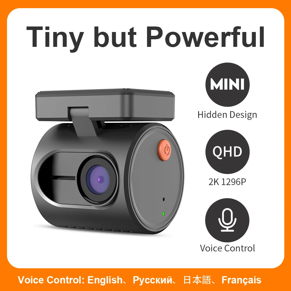 2K Dash Camera For Cars DVR KAWA Dash Cam MINI 3 Video Recorder Emergency Voice Control Night Vision WiFi APP Monitor Dashcam 