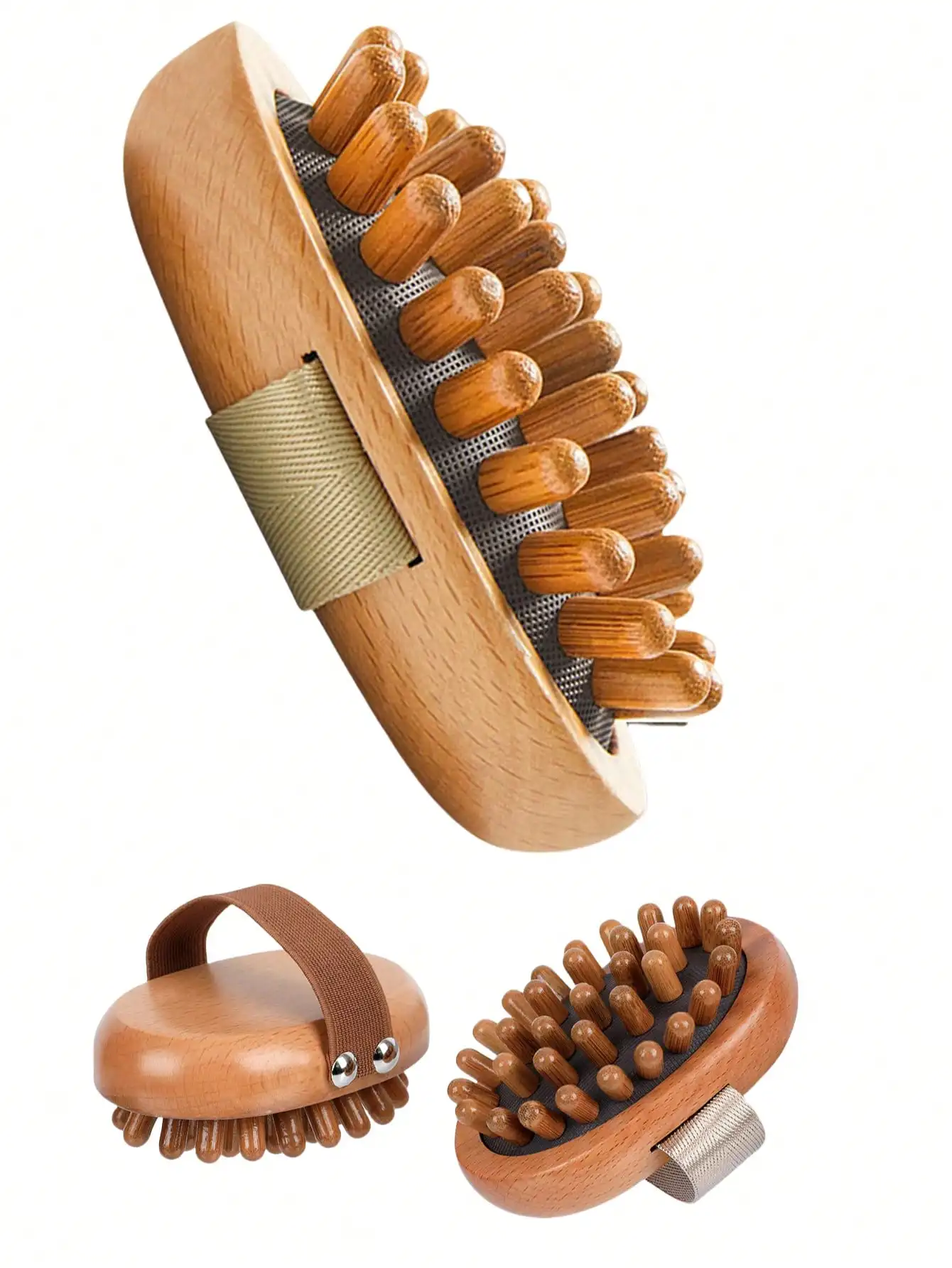 

Natural Wooden Anti Cellulite Massager Wood Hand-Held Massager Body Brush Muscle Relax Sauna Spa Head Massage Brush