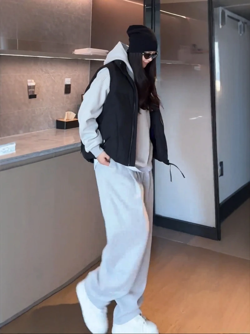 

Autumn Winter New Sle Men's Faion Heavyweight Hoodie Casual Sportswear Set Couple Sweatirt Loose Fit Pants Two Piece Set