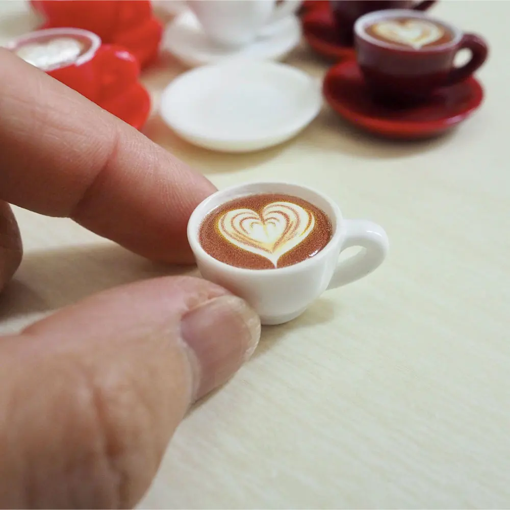 6/12PCS Coffee Cups Set Miniature Dinnerware Fairy Garden for Home Micro Landscape Craft DIY