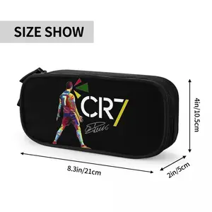 CR7 Ronaldos Fußballstiftkoffer, Stifthaltertaschen für Kinder, Schulmaterial mit großer Kapazität, Bleistiftkassierergeschenke Hauptverkäufe Lunchbox CR7 - №5