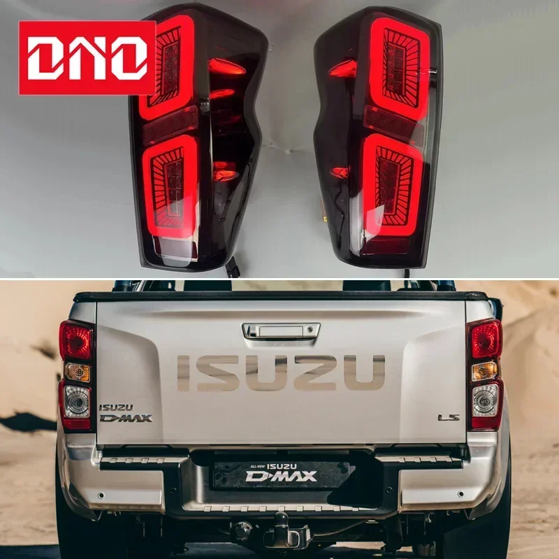 Car LED Taillight For Isuzu D-max Pickup truck 2020 - 2022 Rear Running Lamp Brake Reverse Turn Signal Waterproof Car Accessorie