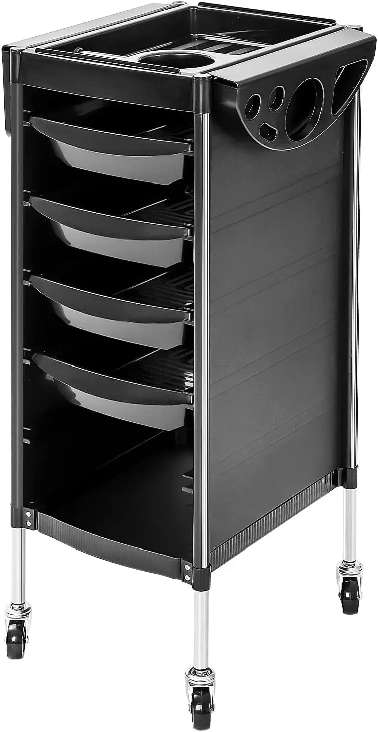 4 Drawer Rolling Shelf Beauty Trolley Cart Salon Barber Organizer Stand Display