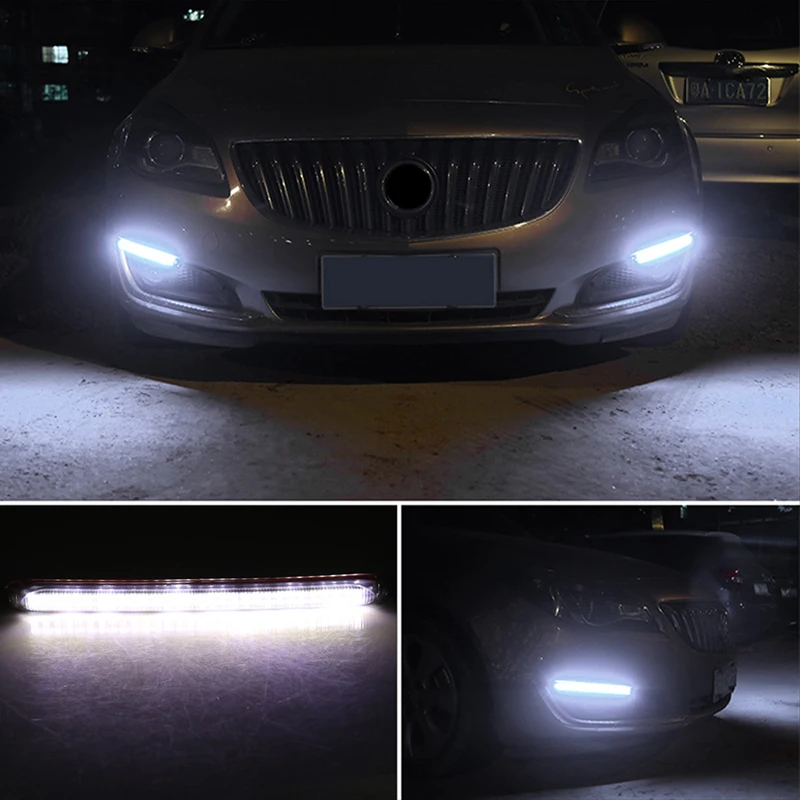 Car DRL Daytime Running Light Waterproof Auto Headlight Sequential Strip LED Turn Signal Light Car Streamer Flow Day Light 2 Pcs