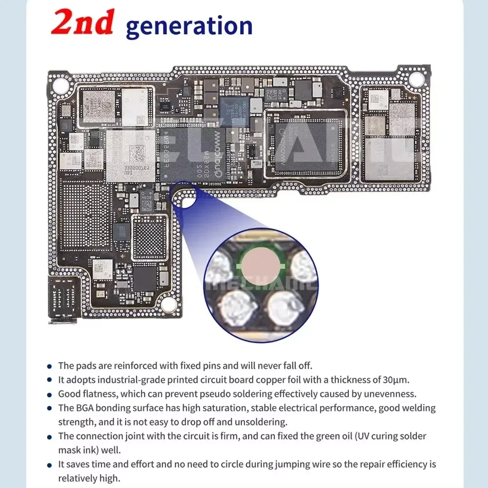 MECHANIC Spurlose Lötstellen-Reparatur Magic Tag Rework Pad 2780 Punktschweißplatte für Motherboard-Rücksendereparatur und Schweißen – Detail 5