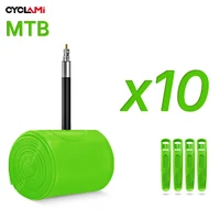 10 Uds CYCLAMI ultraligero TPU tubo interior de bicicleta MTB 26 27,5 29 pulgadas bicicleta 63g válvula francesa herramientas de reparación de neumáticos mayorista de ciclismo