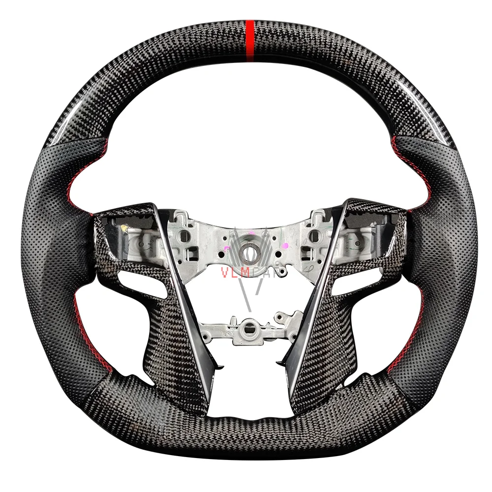 Carbon Fiber Steering Wheel for Toyota Alphard Vellfire 2008-2022 Custom Sport Upgrade Wheel Replacement Auto Interior