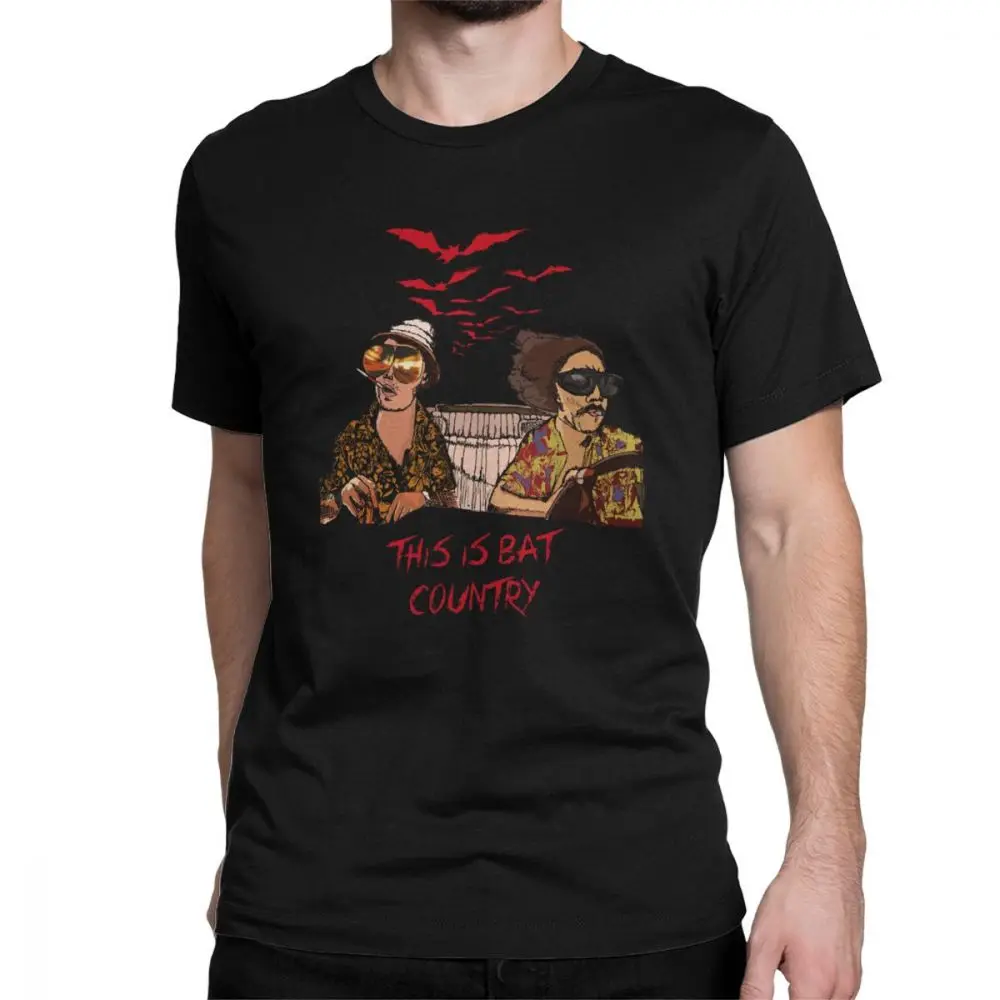 T-shirt da uomo Bat Country Paura e Dego a Las Vegas Cotton Bat Country Drugs Johnny T Shirt Unico