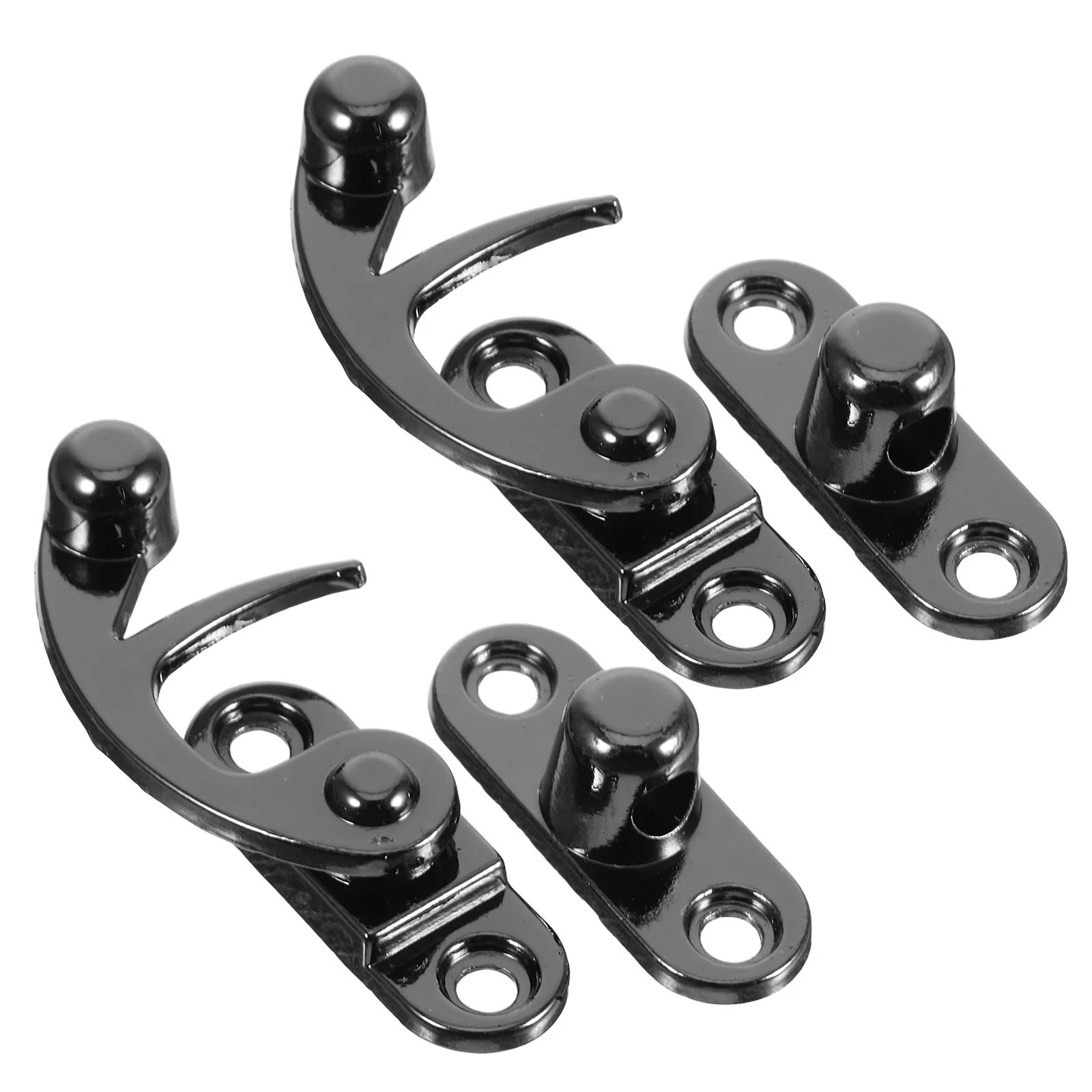 

2Pcs Decorative Latch Hook Zinc Alloy Vintage Lock for Wooden Box Chest Cabinet Door Small Hasp Latch Closure Hardware