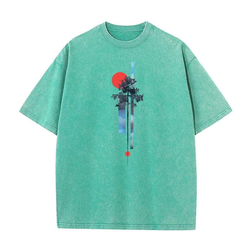 Tops & Tees Abstract Natural Mother Day Short Sleeve 100% Cotton Crew Neck Mens Washed T Shirt Printed Washed Tops Shirt Cute