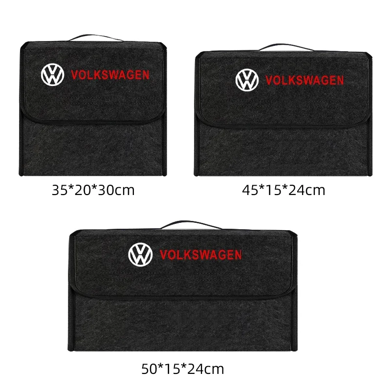 Car Soft Felt Storage Bag Organizer Cars Foldable Trunk Car Accessories For Volkswagen VW GOLF Polo CC Tiguan CADDY PASSAT