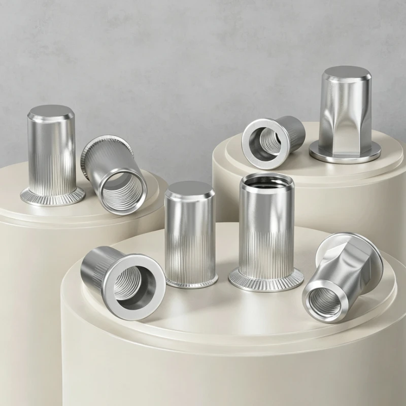 304 Stainless Steel/Carbon Steel Rivet Nut Flat Head Small Countersunk Blind Half Hexagon Hex Insert Rivnut
