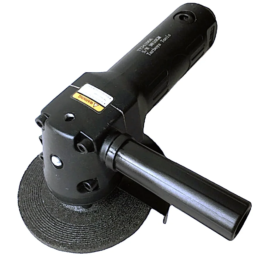 

11000 Rpm Pneumatic 4" Angle Grinder Wheel Capacity 4 In. (Diameter) X 3/8 In. (Thickness) X 5/8 In. Front Exhaust