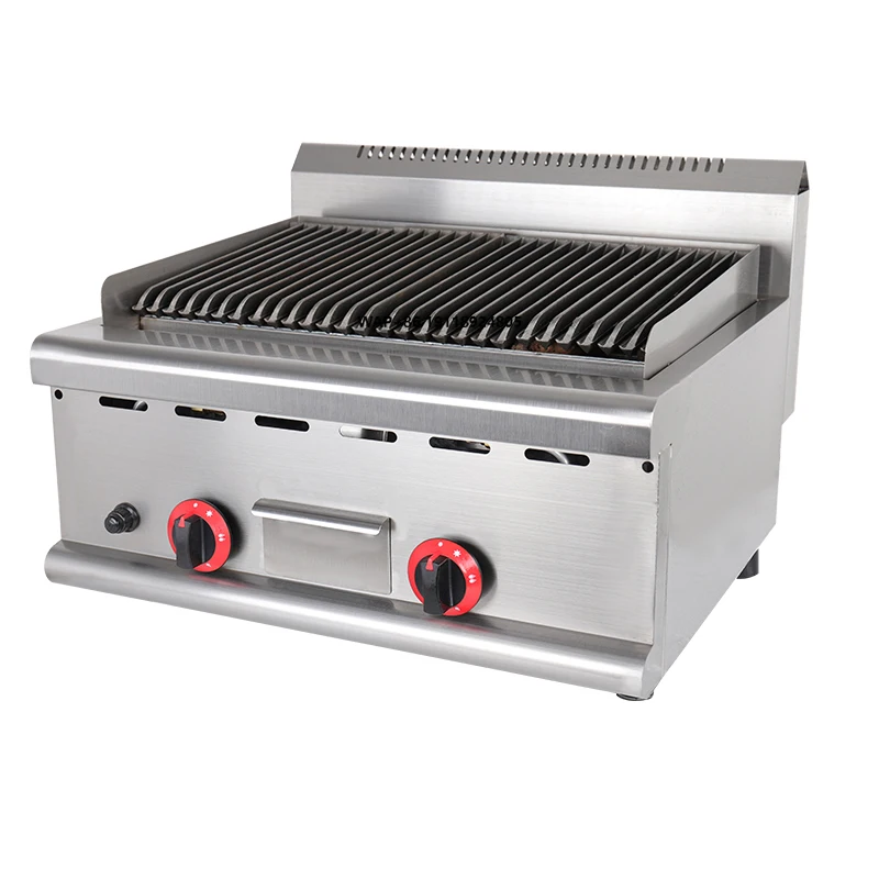 Commercial Barbecue Grill Kitchen Restaurant Gas  Rock Barbecue GrilL