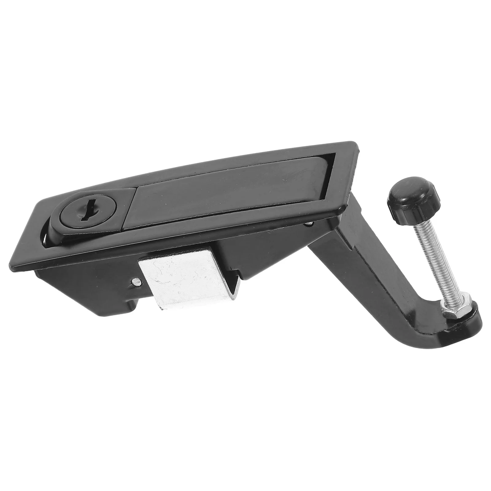 

Electric Cabinet Door Lock Black Alloy Machine Panel Box Key Flat Bounce Design Durable Material Suitable Electrical