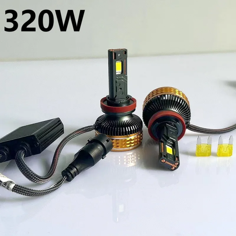 320W Mega Lamp Power LED Headlight Bulb H7 H11 H4 H1 H3 H8 H9 9005 HB3 9006 HB4 12V Car Light 6500K Automotive Lamp