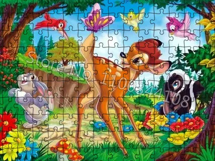 Disney filme bambi quebra-cabeças dos desenhos animados animal veados imagem 300/500/1000 peças quebra-cabeça para adultos brinquedos de descompressão presentes