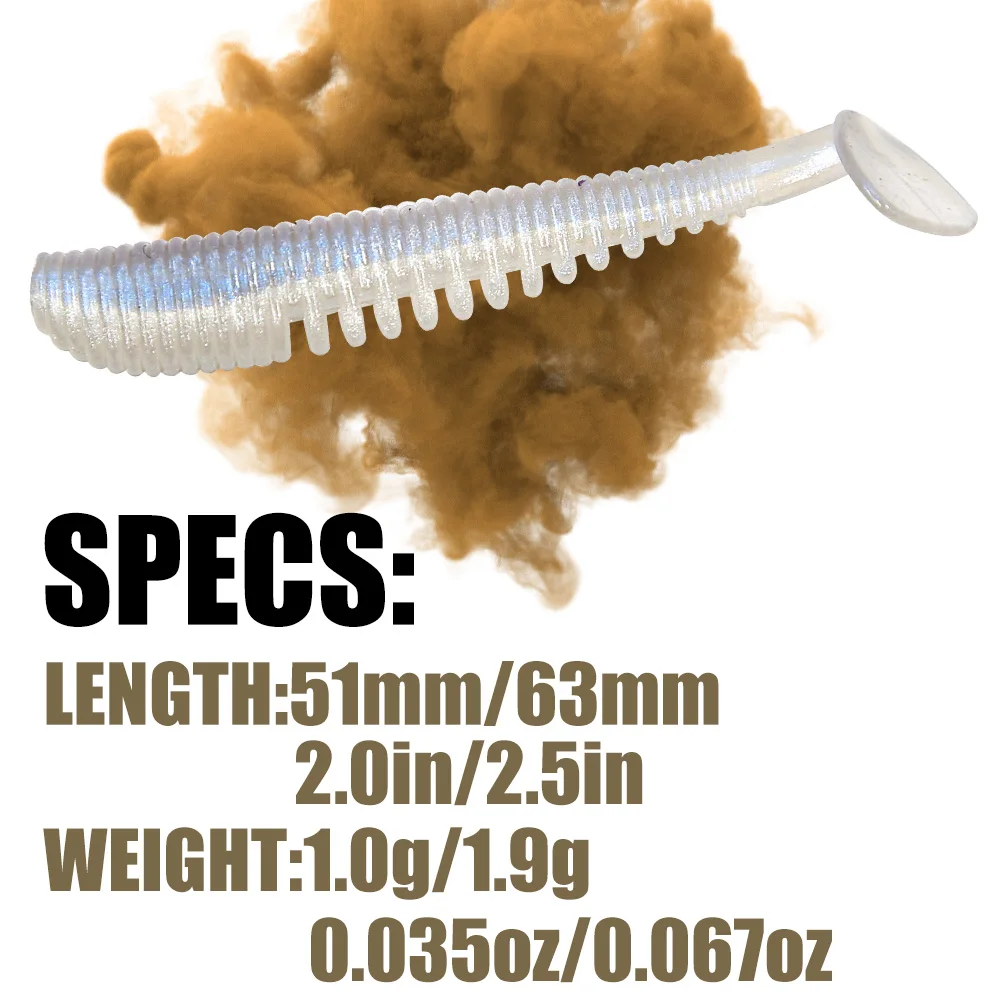 PEAK 51mm 63mm Angelköder Weichköder Künstlicher Köder Raubfisch-Angelzubehör für Hecht und Zander – Detail 1