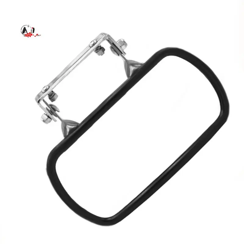 A10E-Stainless Steel Convex Mirror, Over Door Rectangular U-Bracket Rearview Mirror For Tractors, Forklifts, Trucks