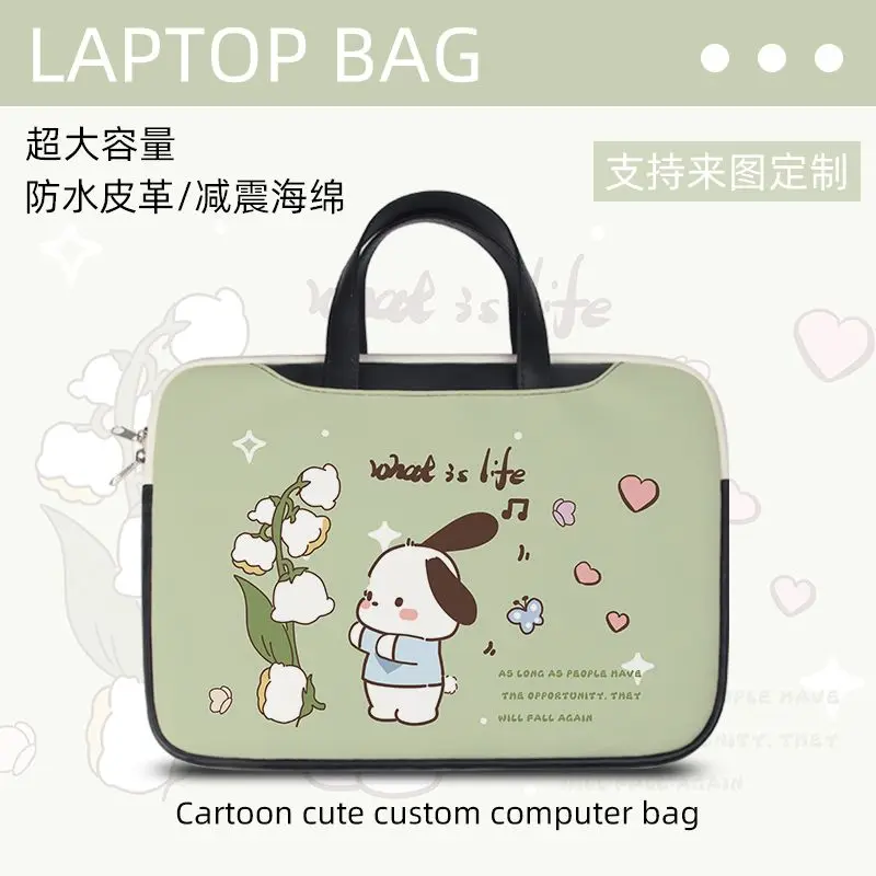 

Animation Anime Sanrio Pachacco Laptop Bag Cute Large Capacity Tablet Organizer Cartoon Handbag Laptop Case 15in 13in 14in 16in