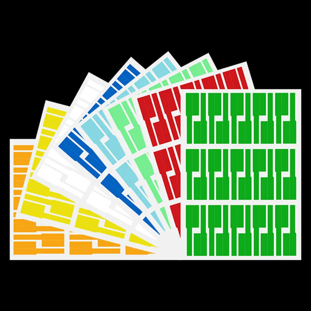 24Pcs Waterproof Cable Labels A4 Synthetic Paper Printable Handwrite Compatible Colorful Indoor Outdoor Use Red Yellow Blue
