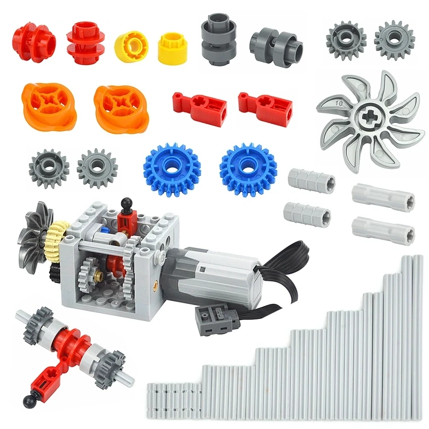 MOC Gear Rack Differential Technical Building Blocks Parts Gear Rotating Platform Compatible 76244 61927 4019 3647 35185 Leduo view 3