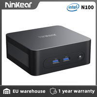 Ninkear N10 Mini PC Intel N100 4 Cores Max 3.4GHz 16GB 512GB SSD 2*HDMI 2.0 Dual Display 2.4/5GHz WiFi Bluetooth 5.0