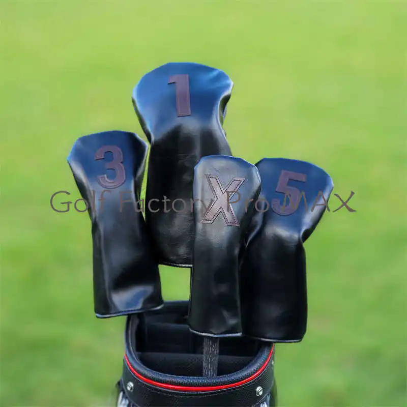 Oil Wax Skin Golf Club Driver Fairway Woods Hybrid Ut Headcover Sports Golf Club Head Protection Cover