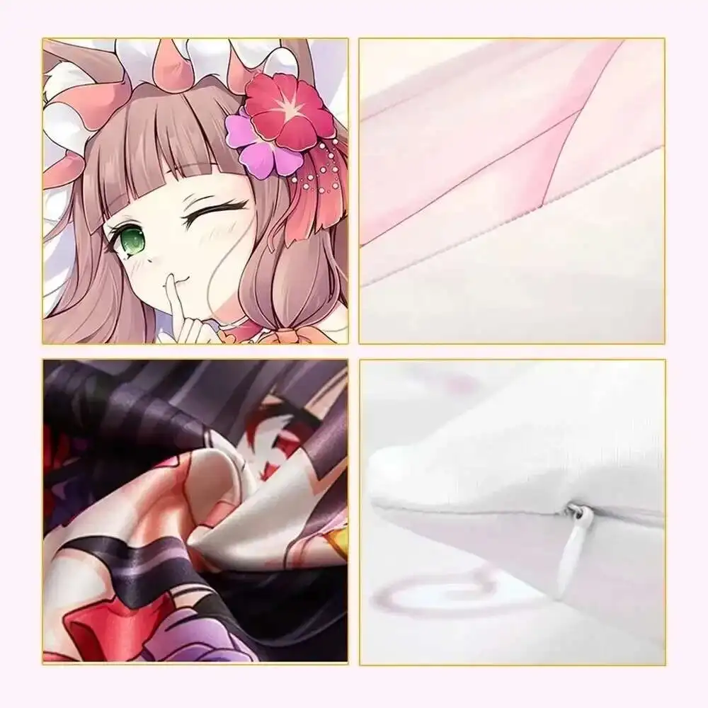 Vtuber Ōokami Mio 50*160 سنتيمتر Dakimakura Waifu المخدة 2-الجانب طباعة كيس وسادة هينغ الجسم غطاء الوسادة Otaku هدية