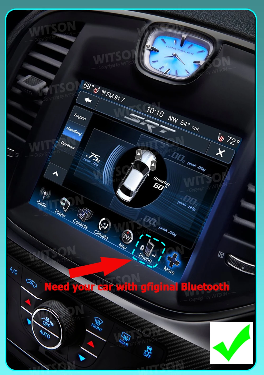 OEM Add Wireless Carplay Car Parts For Chrysler 300C 2012-2014  Android Auto Interface Box (no need remove original navigation)