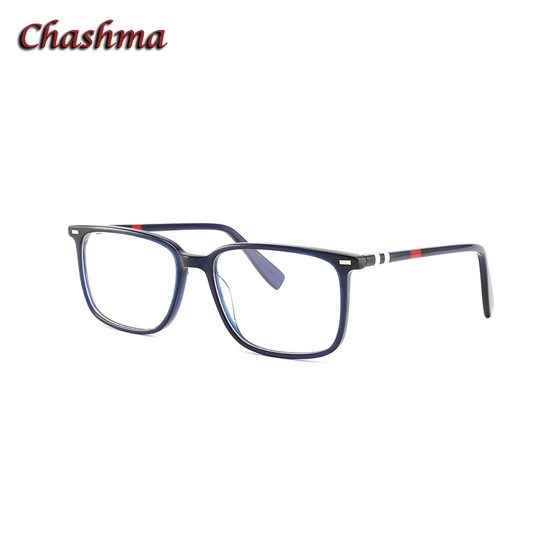 

Chashma Men Frame Elegant Eyeglass Acetate Prescription Optical Lenses Anti Blue Ray Glass Rectangular Spectacle