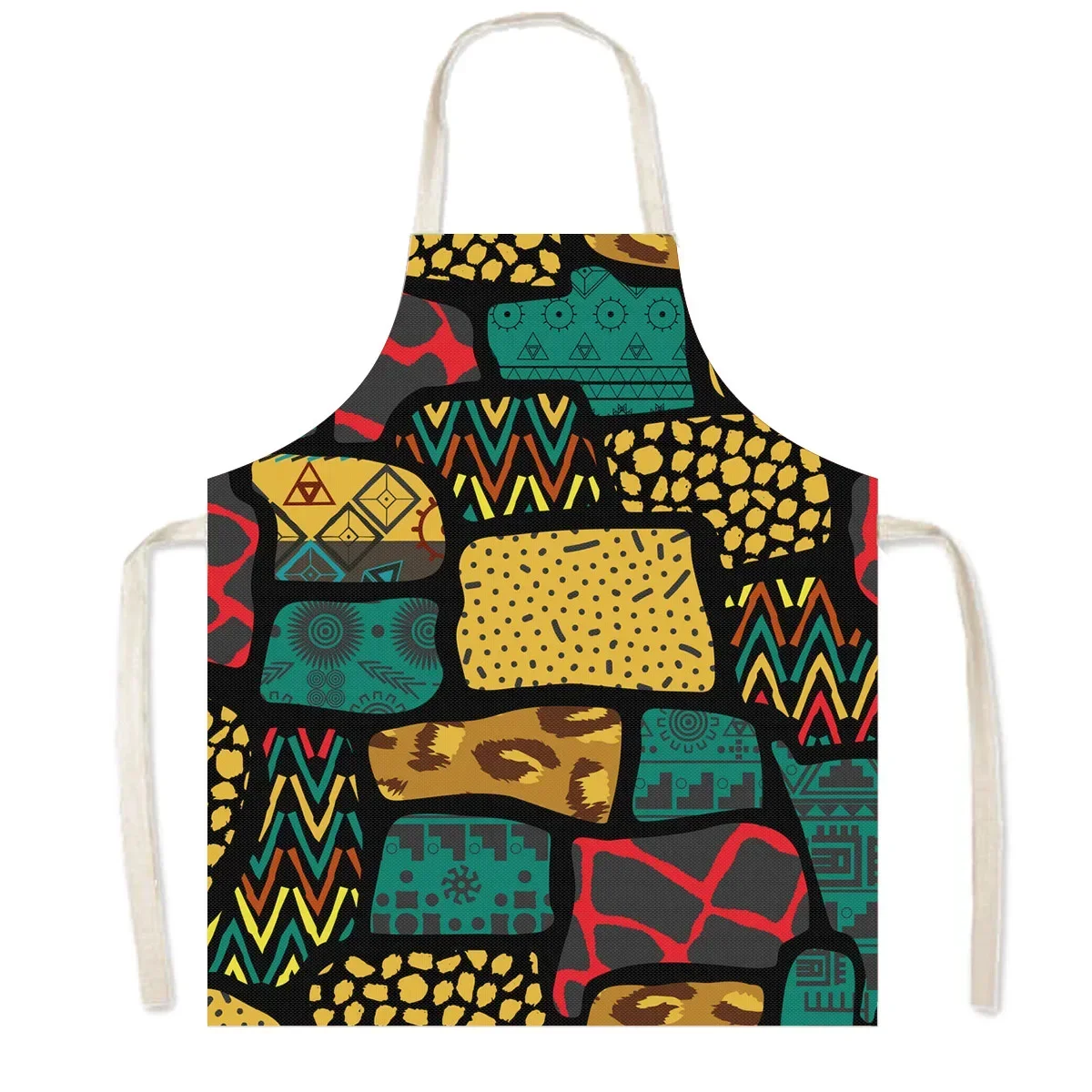 African Woman Print Kitchen Aprons Afro Fashion Girls Household Cleaning Pinafore Waterproof Chef Waiter Cooking Apron