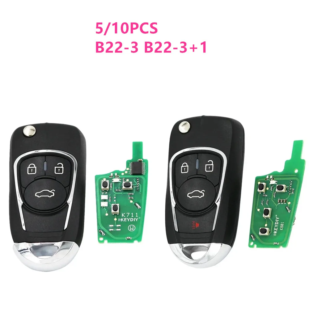 5/10PCS KD Remote Key B22-3 3 Button B22-4 4 Button Remote Key for KD300 and KD900 To Produce Any Model Remote for Keydiy