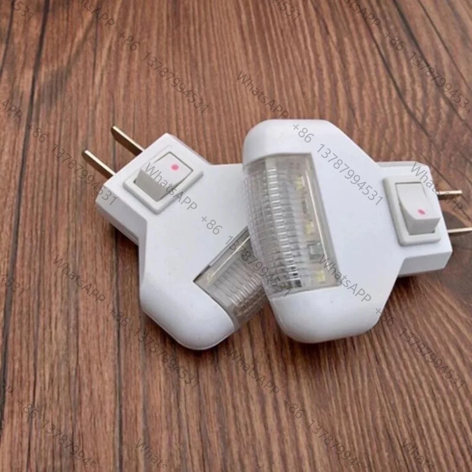 Used for plug-in energy-saving 1W night light with switch, bedroom, LED socket, LED bedside luminous light, flat light
