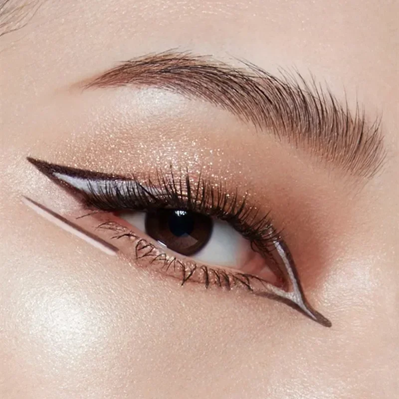 Lápiz de cejas con barra dorada pequeña, resistente al agua y al sudor, no decolorante, duradero, núcleo ultrafino, potenciador de cejas femenino, color gris, 1 ud.
