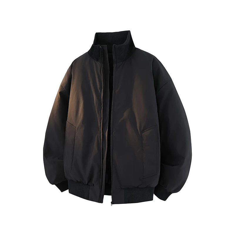 GIOIOMEN ملابس قطنية ، 2025New النمط الأمريكي الوقوف طوق سميكة الدافئة فضفاضة سترة قطن عادية معطف ، سترة الشتاء الرجالية #3