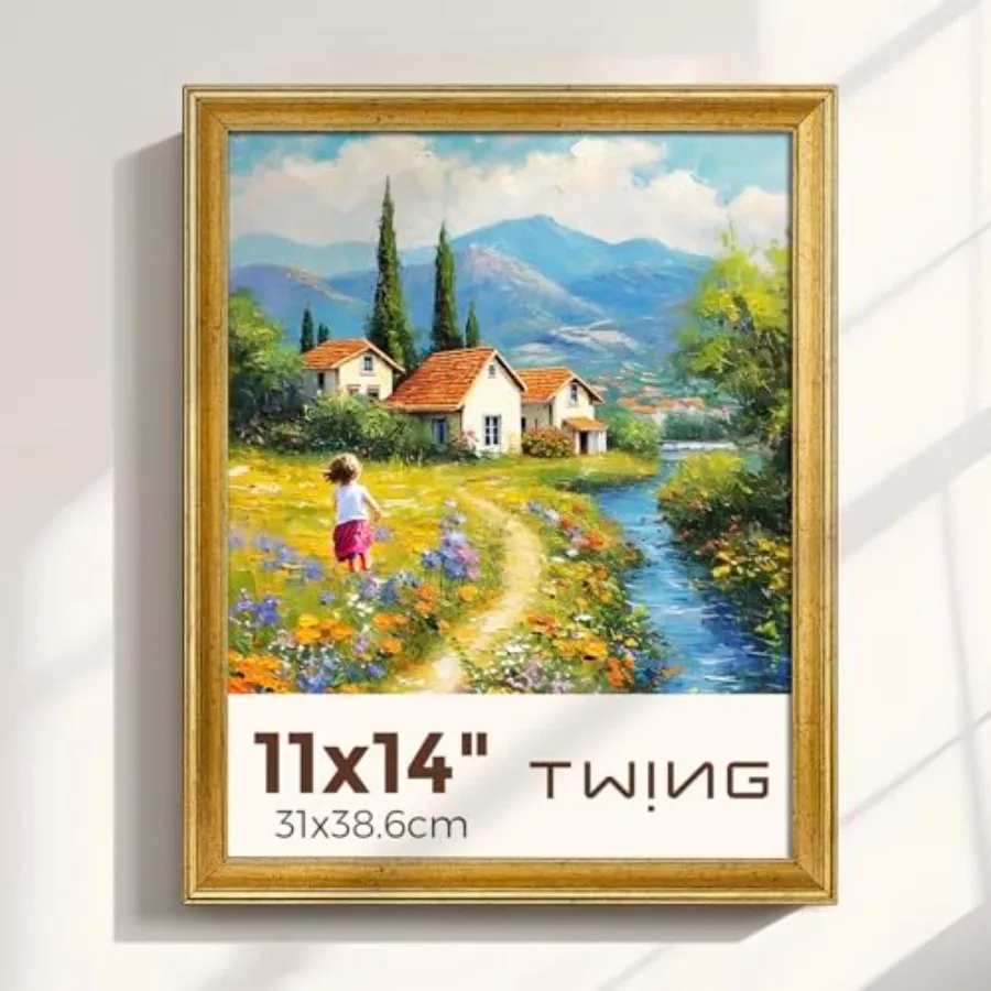 

Picture Frame, Display Pictures with Mat or Without Mat, Ornate Picture Frames for Wall Mounting or Table Display,,1 Pack