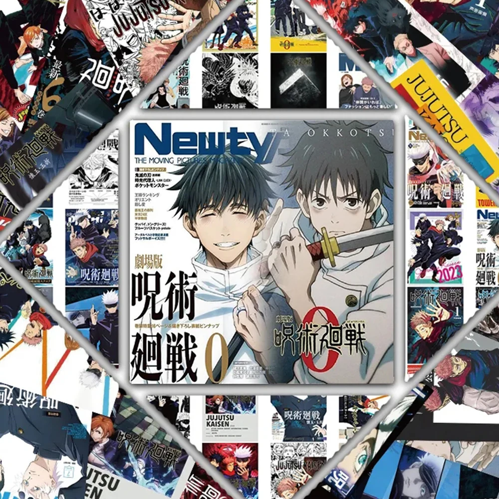 10/30/60 قطعة أنيمي Jujutsu Kaisen الملصقات ملصقات مقاوم للماء الكتابة على الجدران سكيت حقيبة الدراجة كول الكرتون ملصق لعبة طفل هدية