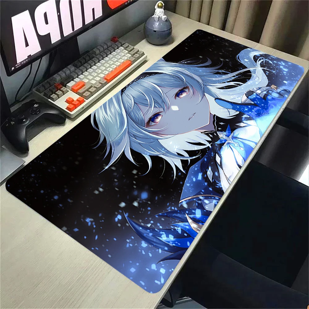 Eula Faruzan Freminet Mouse Pad Cartoon Lockedge Large Gaming Desk Pads Computer Gamer Keyboard Mouse Mat Mousepad PC Desk Mat