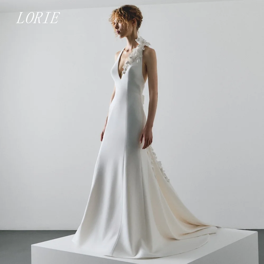 

LORIE Luxury 3D A Line Wedding Dress Elegant V Neck Bridal Dresses Noval Temperament Wedding Gown Customized 2026