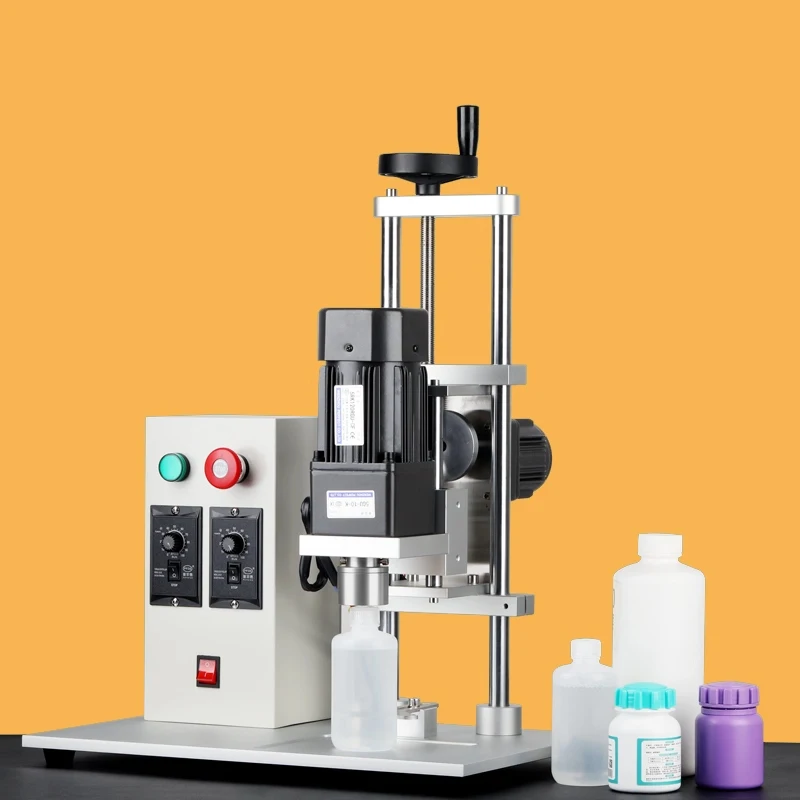 آلة السد الكهربائية الأوتوماتيكية بالكامل على سطح الطاولة، زجاجة زجاجية وزجاجة مياه بلاستيكية، آلة غطاء لولبي، آلة ختم هوائية #1