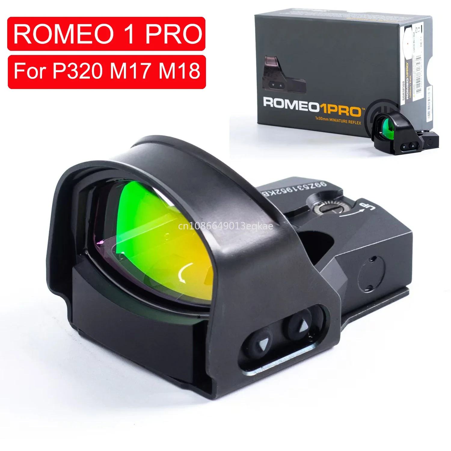 Original ROMEO 1 PRO 1x30mm 3 MOA Red Dot Sight Compact Open Reflex Sights with Protective Shroud Compatible with P320 M17, M18